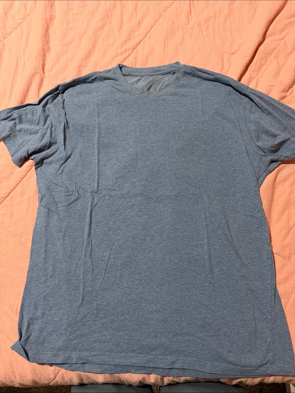 True Classic Everyday Short-Sleeve Crew Tee in Heather Blue